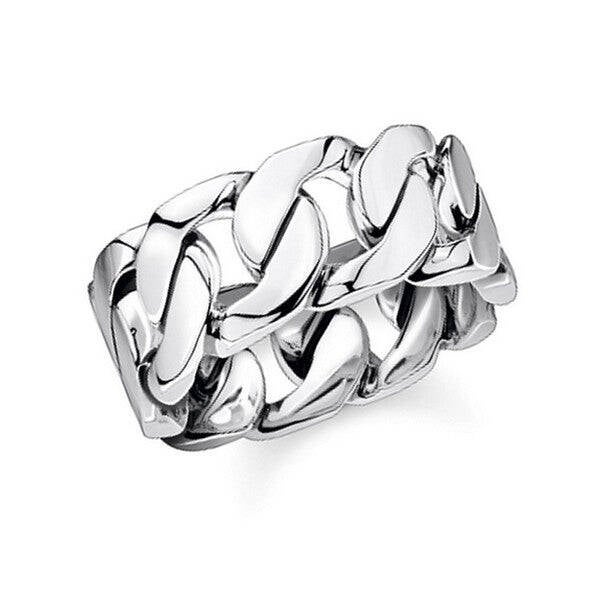 Bague acier 316 maille gourmette  BGA 166