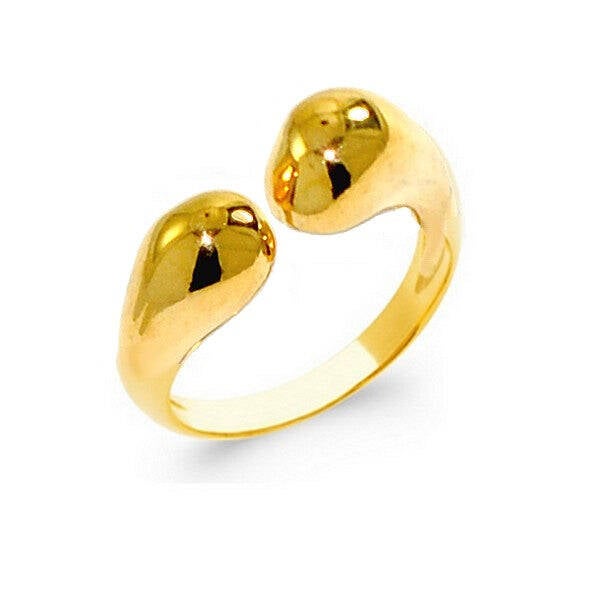 Bague acier 316 boules or  BGA 159