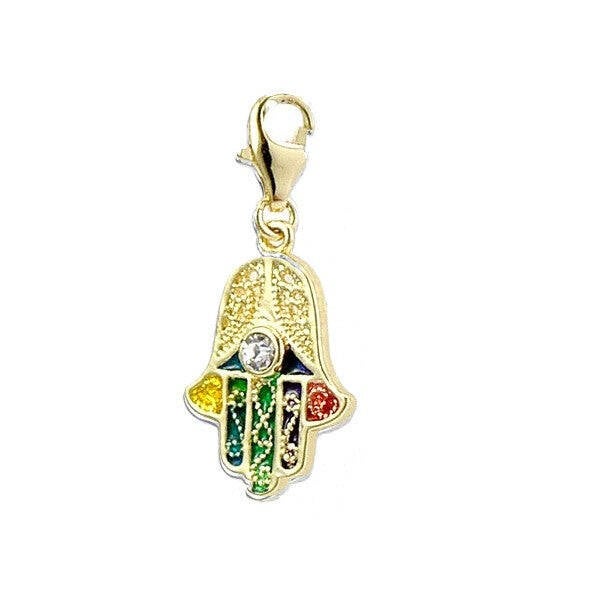 Collection Charm main de Fatma colorée cz  CH 020