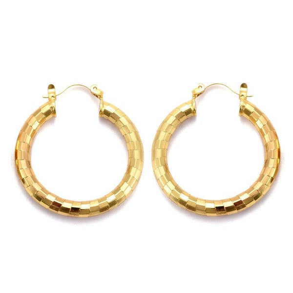 Boucles d'oreilles Créoles or 30 mm  BO 2244