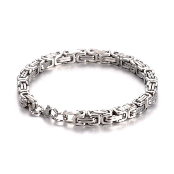 Bracelet gourmette acier inoxydable Byzantine 21 cm BA 5112