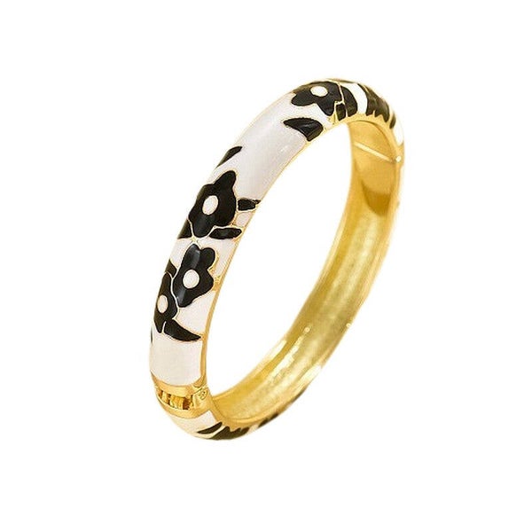 Bracelet pour femme - émail et plaqué or 18k B 3872