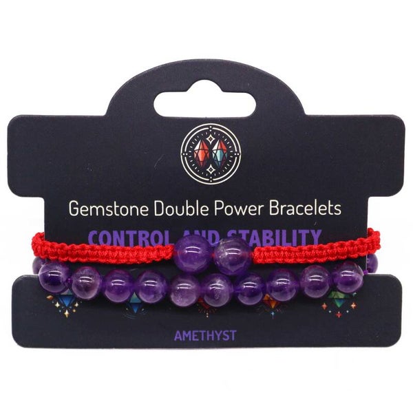 Bracelets à double pouvoir en pierres précieuses - Amythist GDPB-05