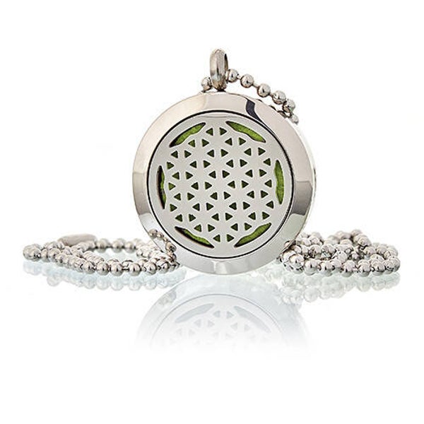 Collier Bijoux Aromathérapie - Fleur de Vie 25mm ArômeJ-02