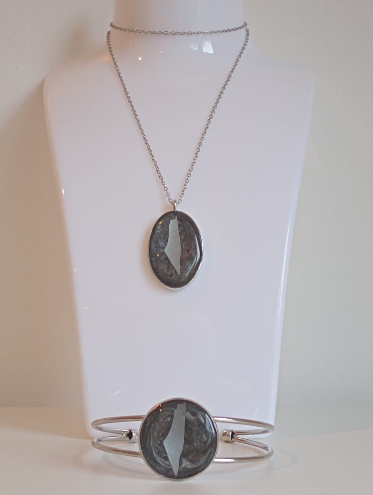 DEMI-PARURE COLLIER + BRACELET GRAND ROND PALESTINE