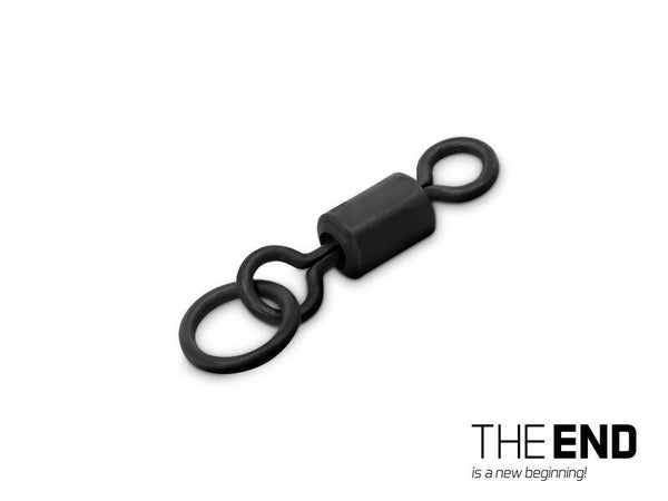 Karpfenwirbel mit Delphin THE END Ring Swivel / 10 St. #4 / 28 kg