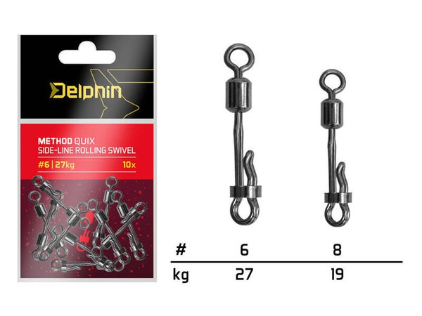 Delphin Method QuiX Quick-Swap Swivel mit Sicherung / 10 St.