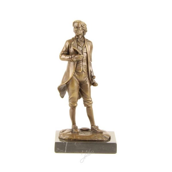 Beeldje - brons - Mozart - 21,1cm hoog