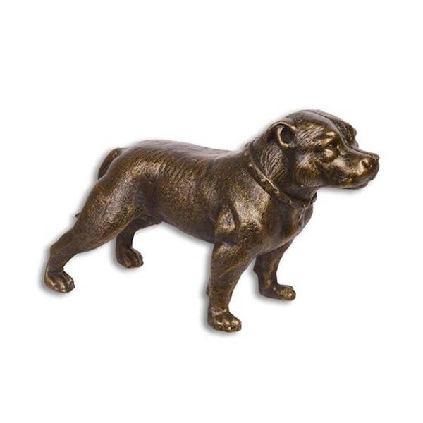 Beeldje - Engelse Stafford - gietijzer - 19,8cm hoog