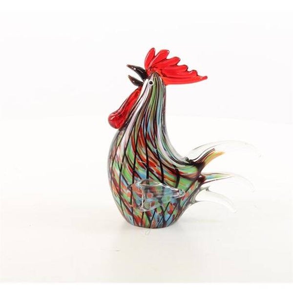 Glazen beeld Haan - Murano Stijl - 19,3 cm hoog
