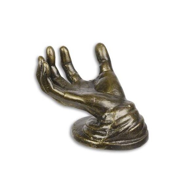 Beeld - hand - kaartenhouder - gietijzer - 12,3cm hoog