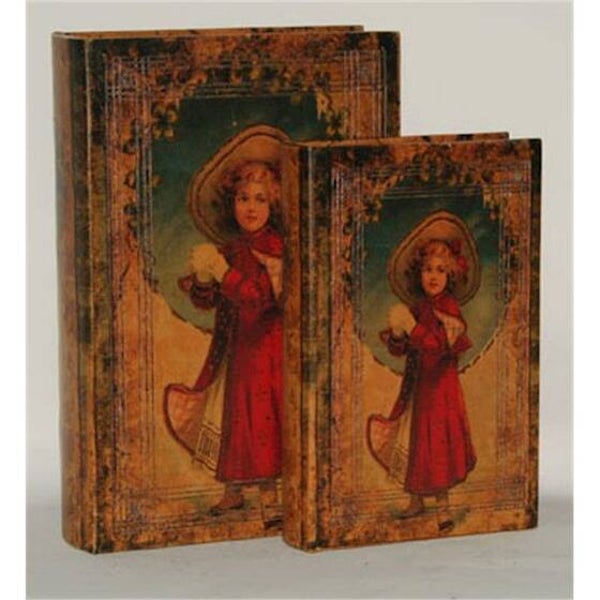 Opbergboek - boekdoos - set van 2 - PU leer - nostalgisch