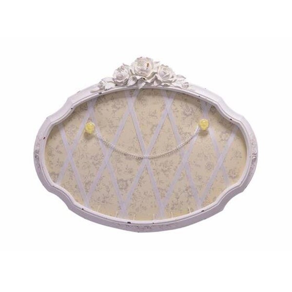 Wandbord - memobord - fotorek - wit - resin - 50,8cm lang