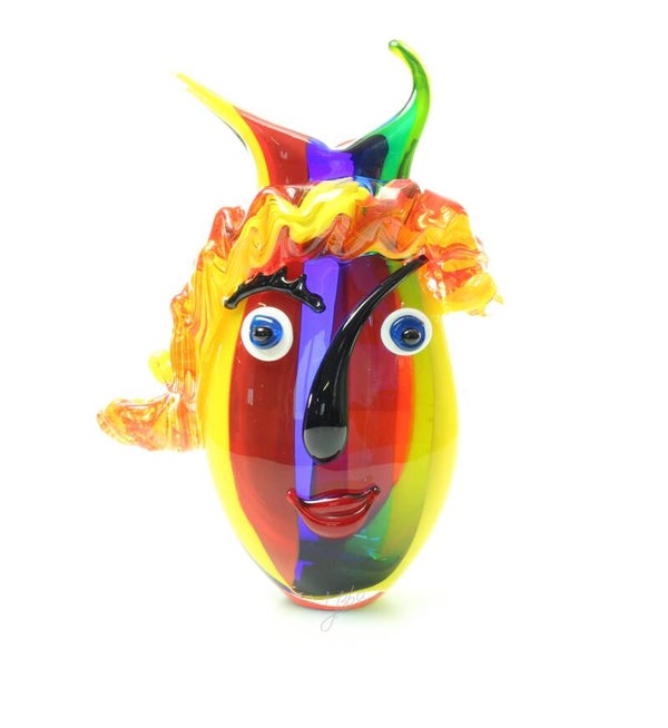 Vaas - glas - Murano stijl - 35,8cm hoog
