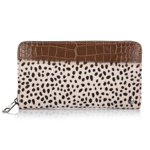 Portemonnee - cheetah print - bruin