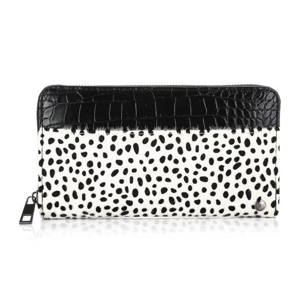 Portemonnee - cheetah print - wit