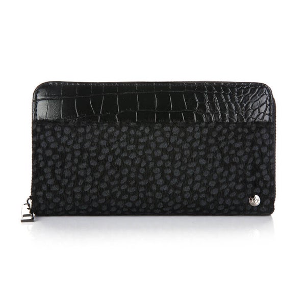 Portemonnee - cheetah print - zwart