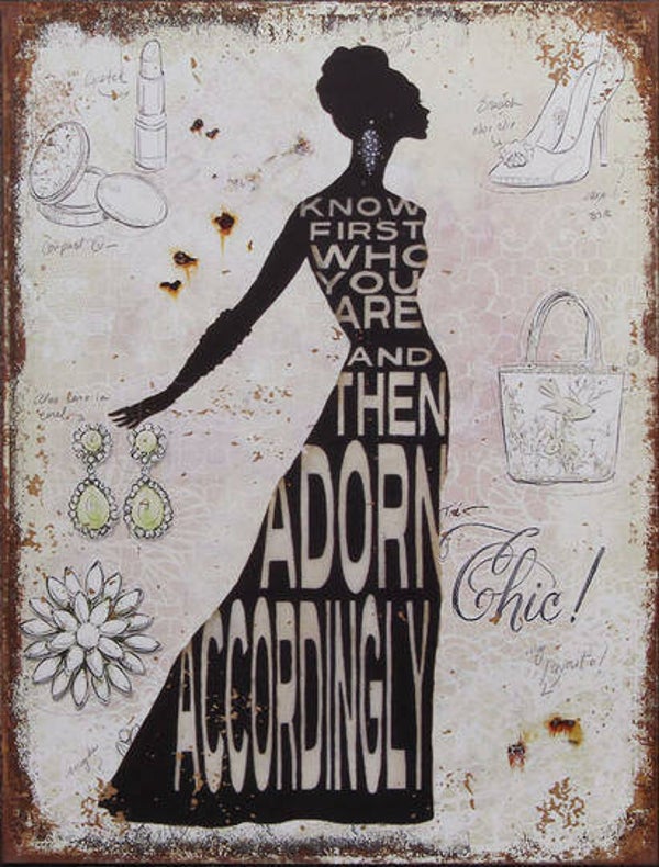 Tekstbord - tin - "Know first who you are" - 33cm hoog