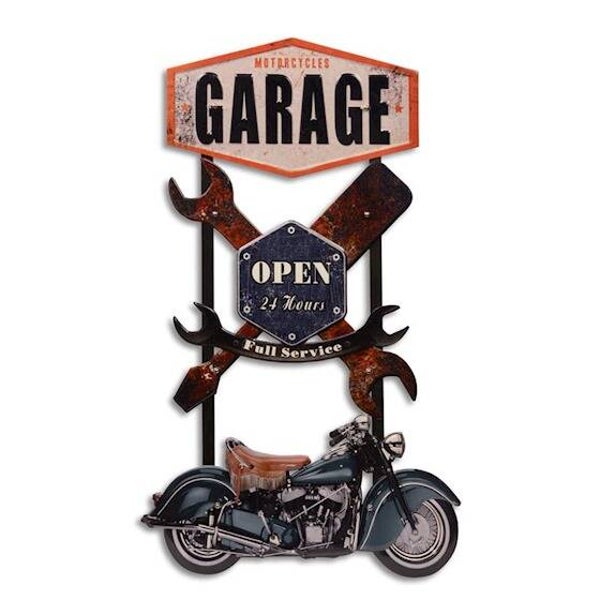 Tekstbord - tin - garage - 83cm hoog