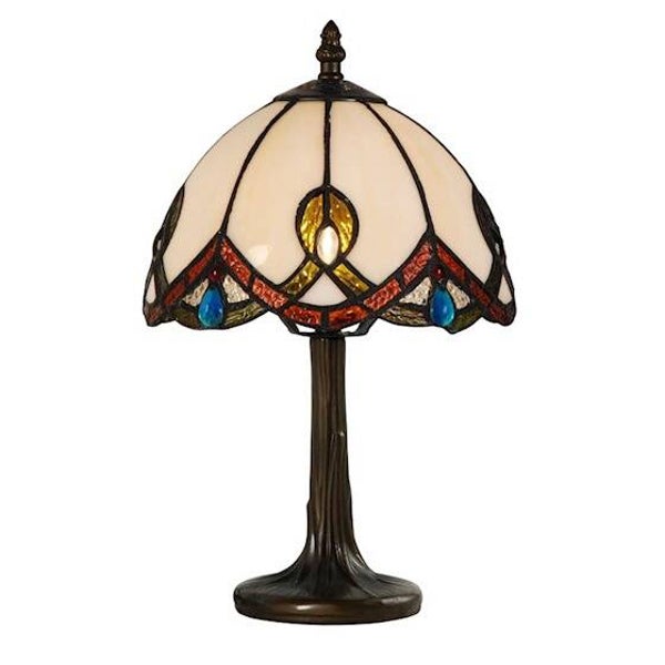 Tiffany stijl tafellamp - glas in lood - 33cm hoog