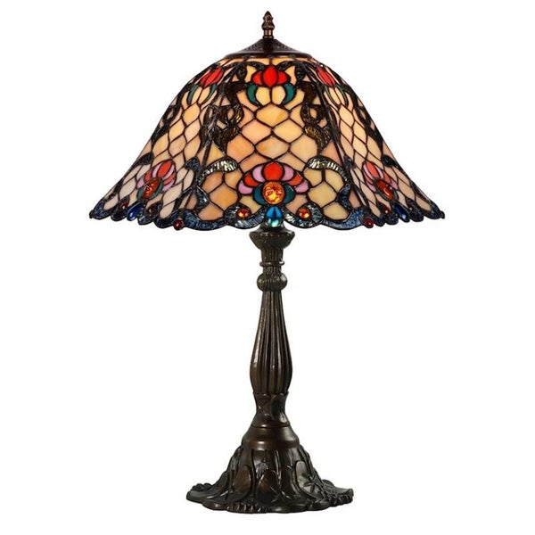 Tiffany stijl tafellamp - glas in lood - 61cm hoog