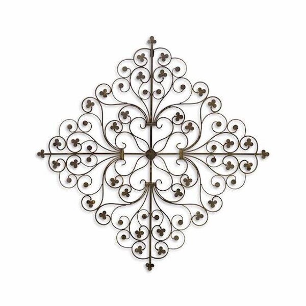 Wandornament - wanddecoratie - ijzer - set van 2 stuks - 67x67cm