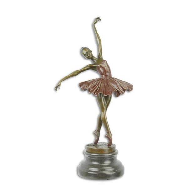 Beeldje - brons - ballerina - 33,3cm hoog