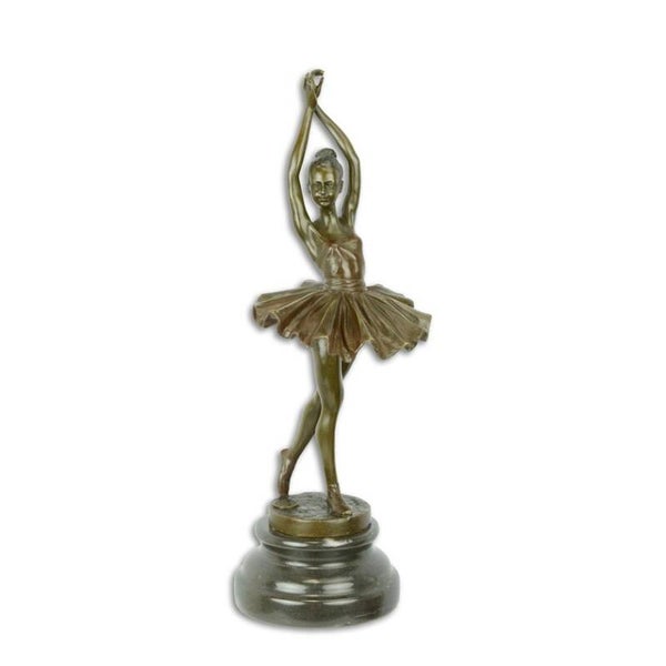 Beeldje - brons - ballerina - 32,3cm hoog