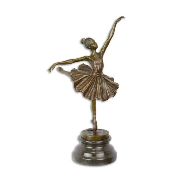 Beeldje - brons - ballerina - 32,1cm hoog