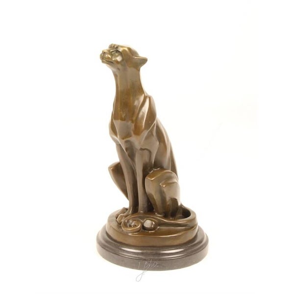 Beeld - brons - cheetah - 29,7 cm hoog