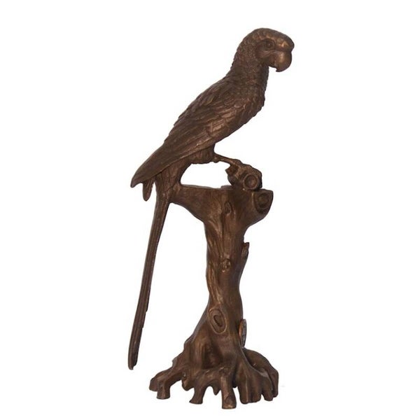Beeldje - brons - papegaai - 18,3cm hoog