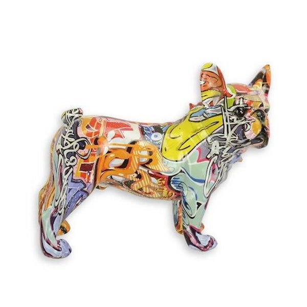Beeldje - Franse bulldog - resin - 19,6cm hoog