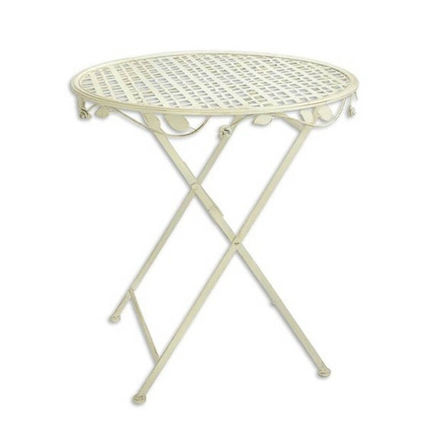 Tuintafel - bistrotafel - ijzer - wit - 74,5cm hoog