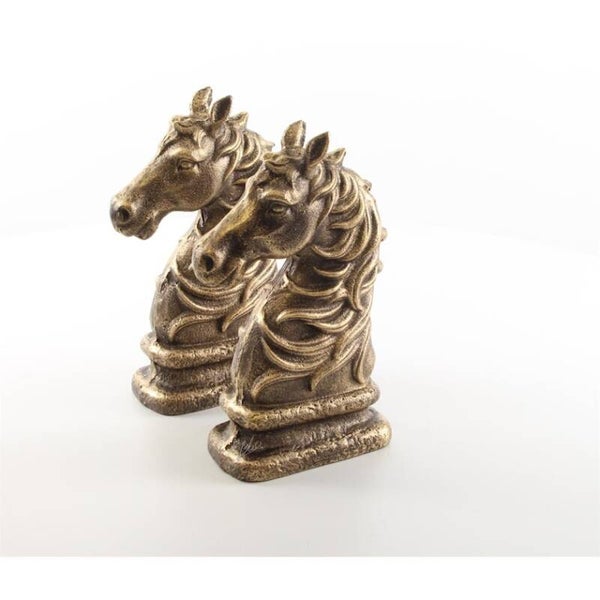 Boekensteun - paardenhoofd - set van 2 - gietijzer - 23,7cm hoog