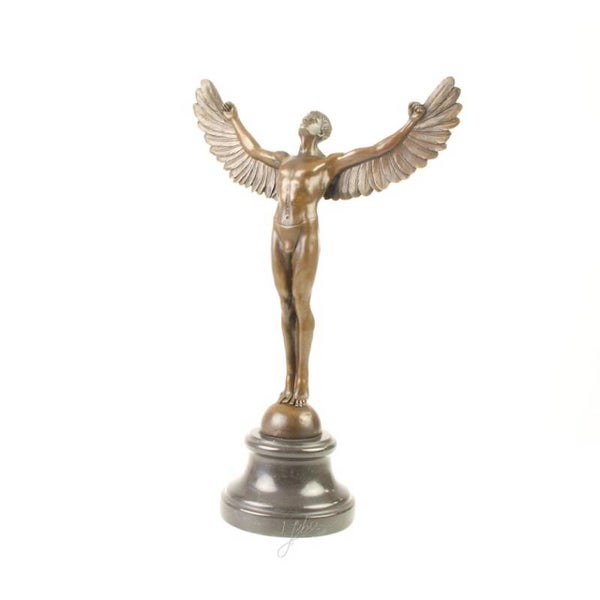 Beeldje - brons - man - Icarus - 40,4cm hoog