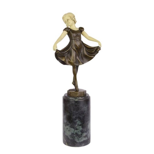 Bronzen beeld - meisje - danseres - Lieselotte - 31,7cm hoog