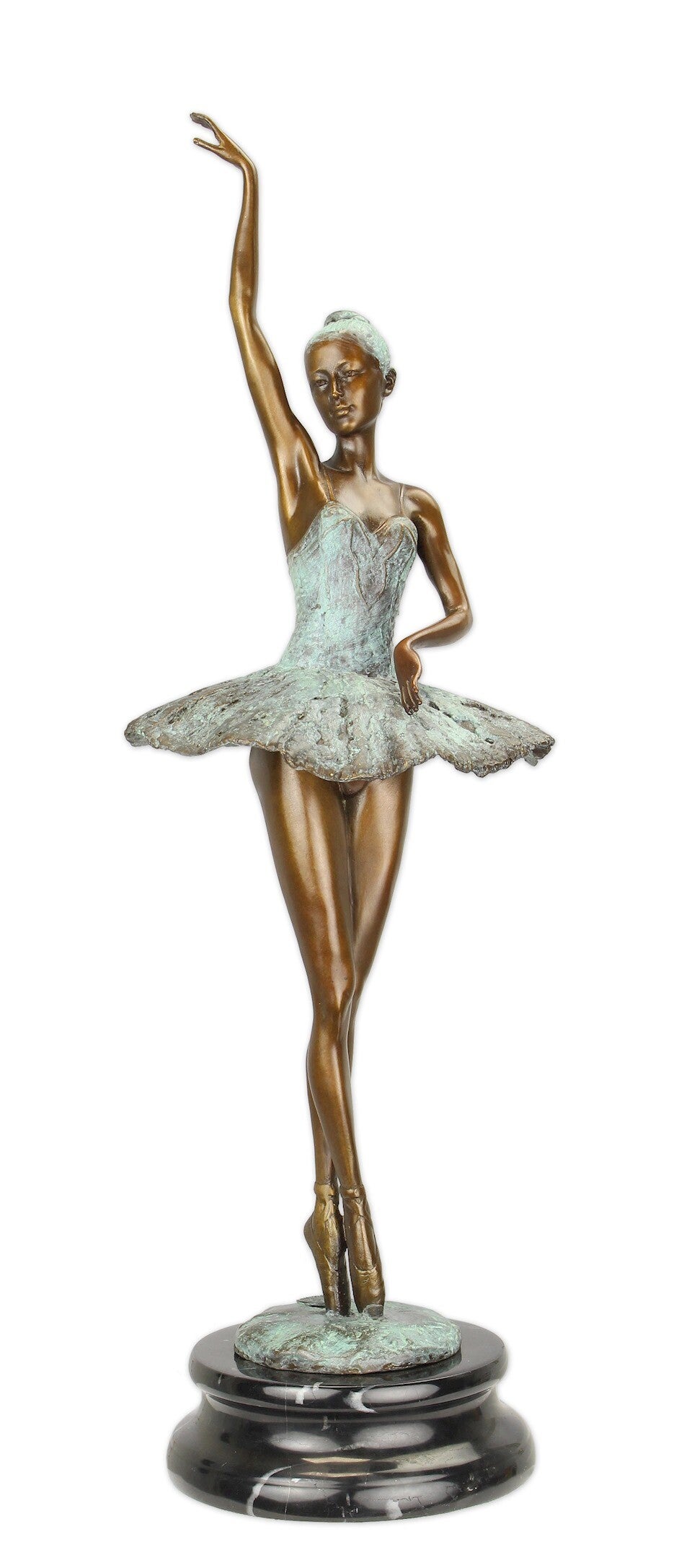 Beeldje - brons - balletdanseres - 44,6cm hoog