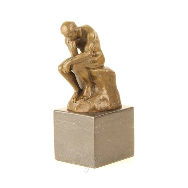 Beeld - brons - de Denker - 19cm hoog