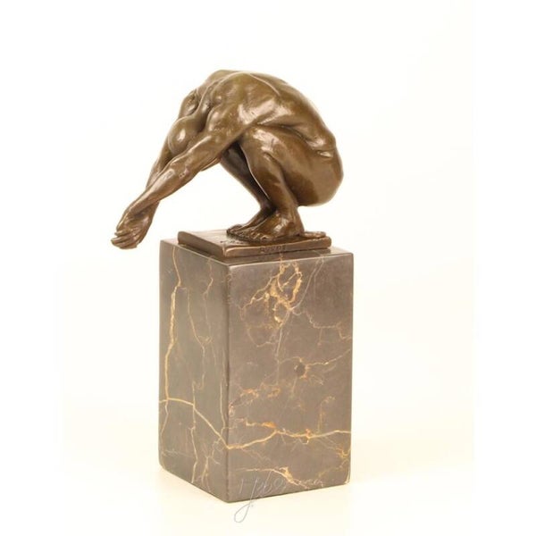 Beeld - brons - De Duik - 23 cm hoog
