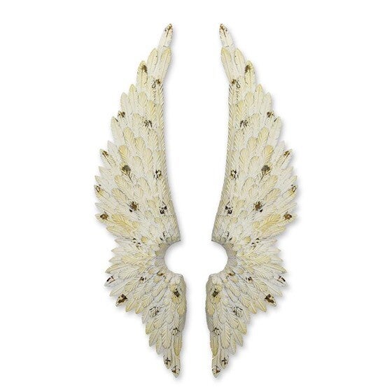 Engelen vleugels van metaal - wit - 106,5 cm hoog