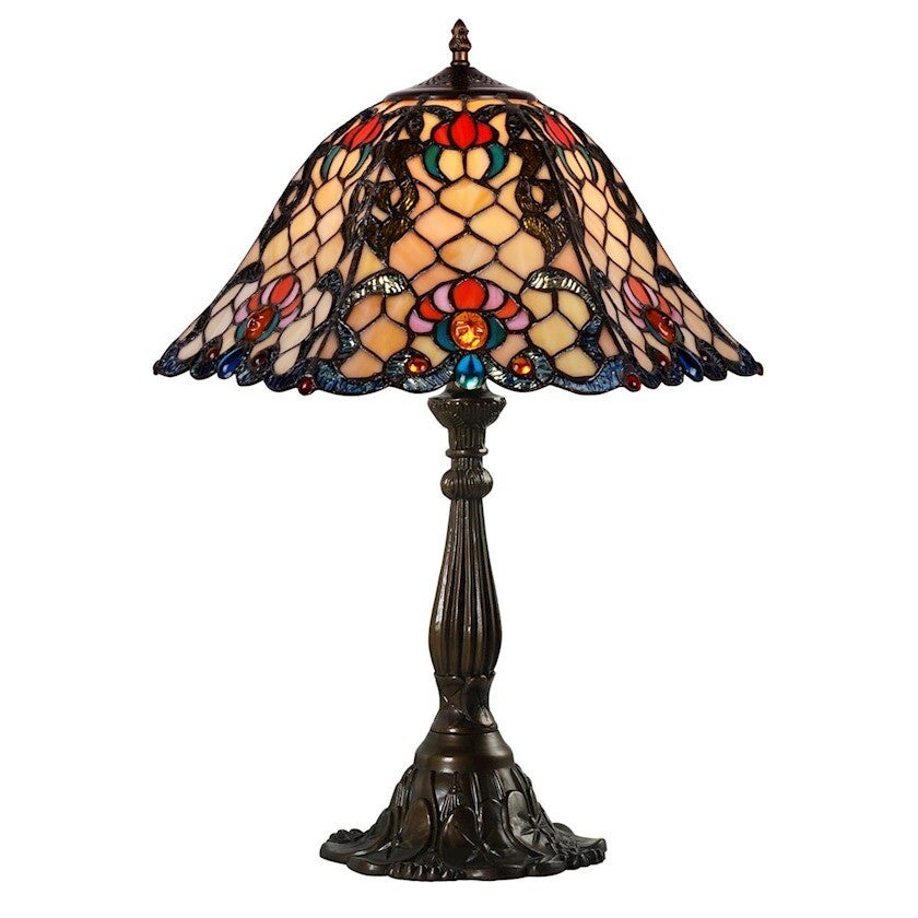 Tiffany stijl tafellamp - glas in lood - 61cm hoog