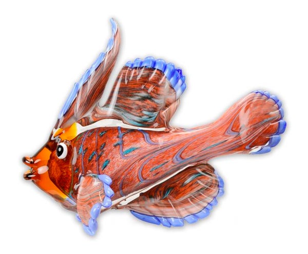 Glazen beeldje - mandarijnvis - Murano stijl - glas - hoogte 22,4cm