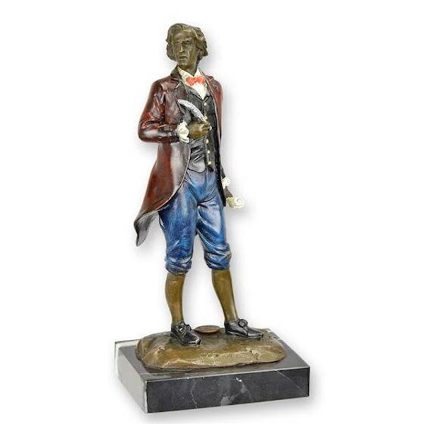 Beeld - brons - mozart - 21cm hoog