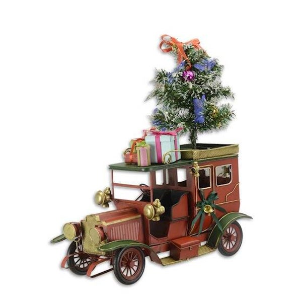 Oldtimer - kerstdecoratie - tin - 46,6cm hoog