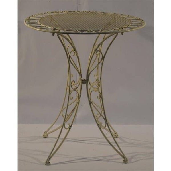 Tuintafel - bistrotafel - ijzer - wit - 78cm hoog