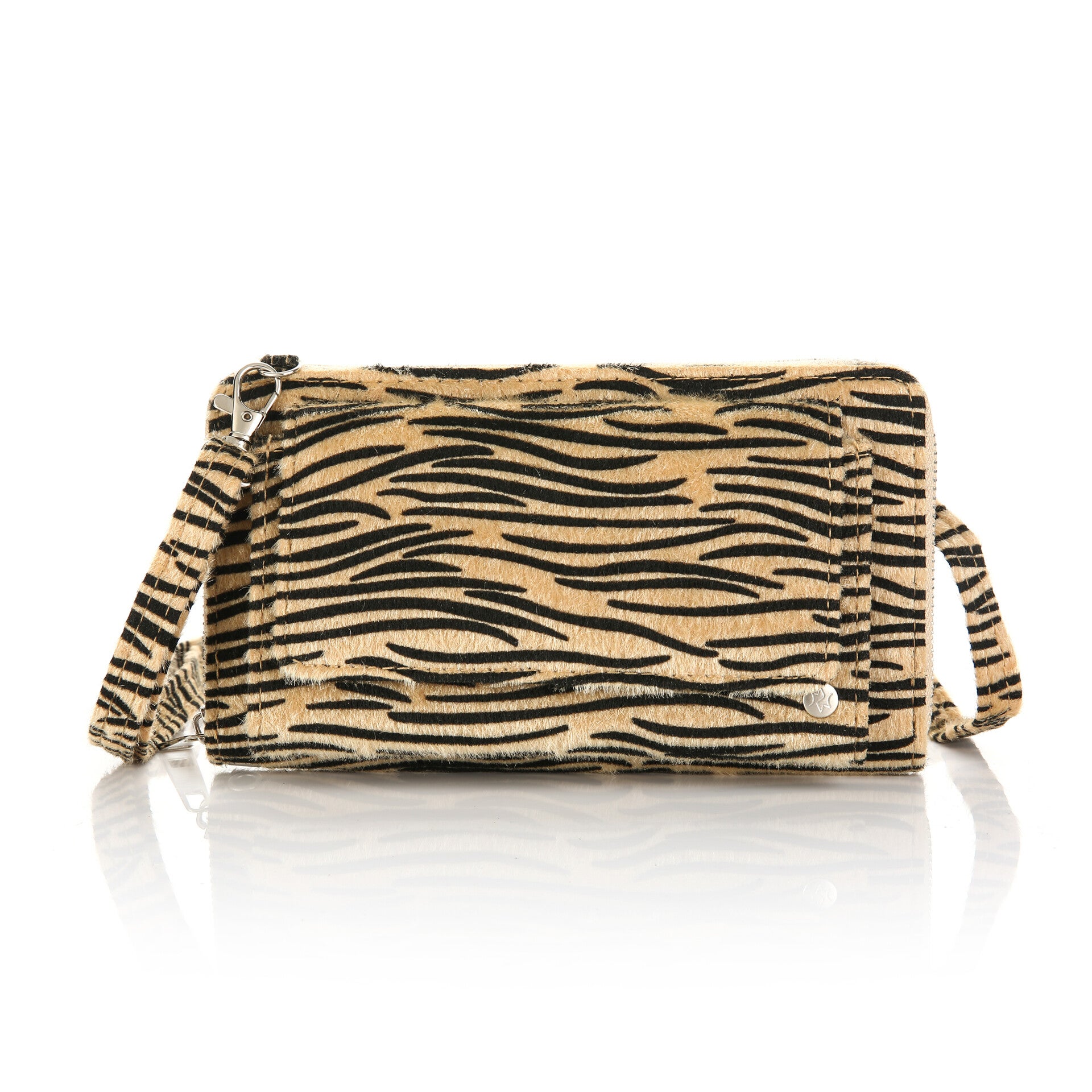 Tasje - portemonnee - stof - beige