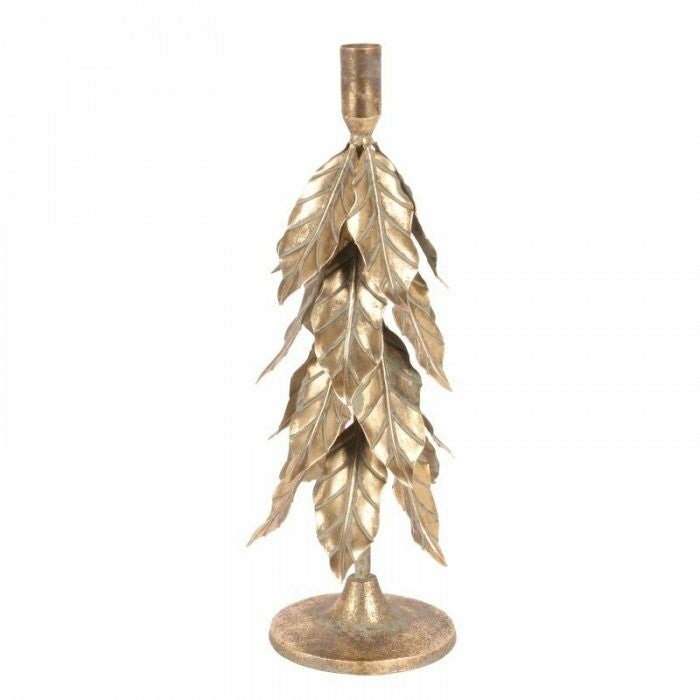 Kandelaar - boom - goud - 37cm hoog