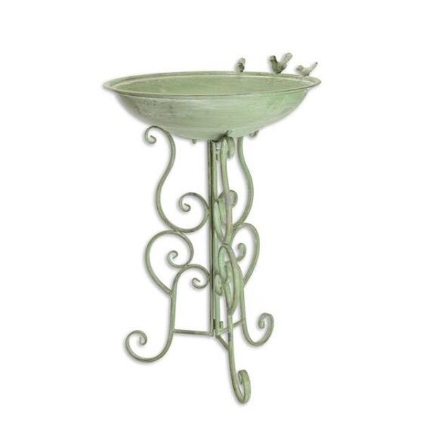 Vogelbadje - Vogeldrinkschaal - ijzer - Ø48,6 cm - 75,8 cm hoog