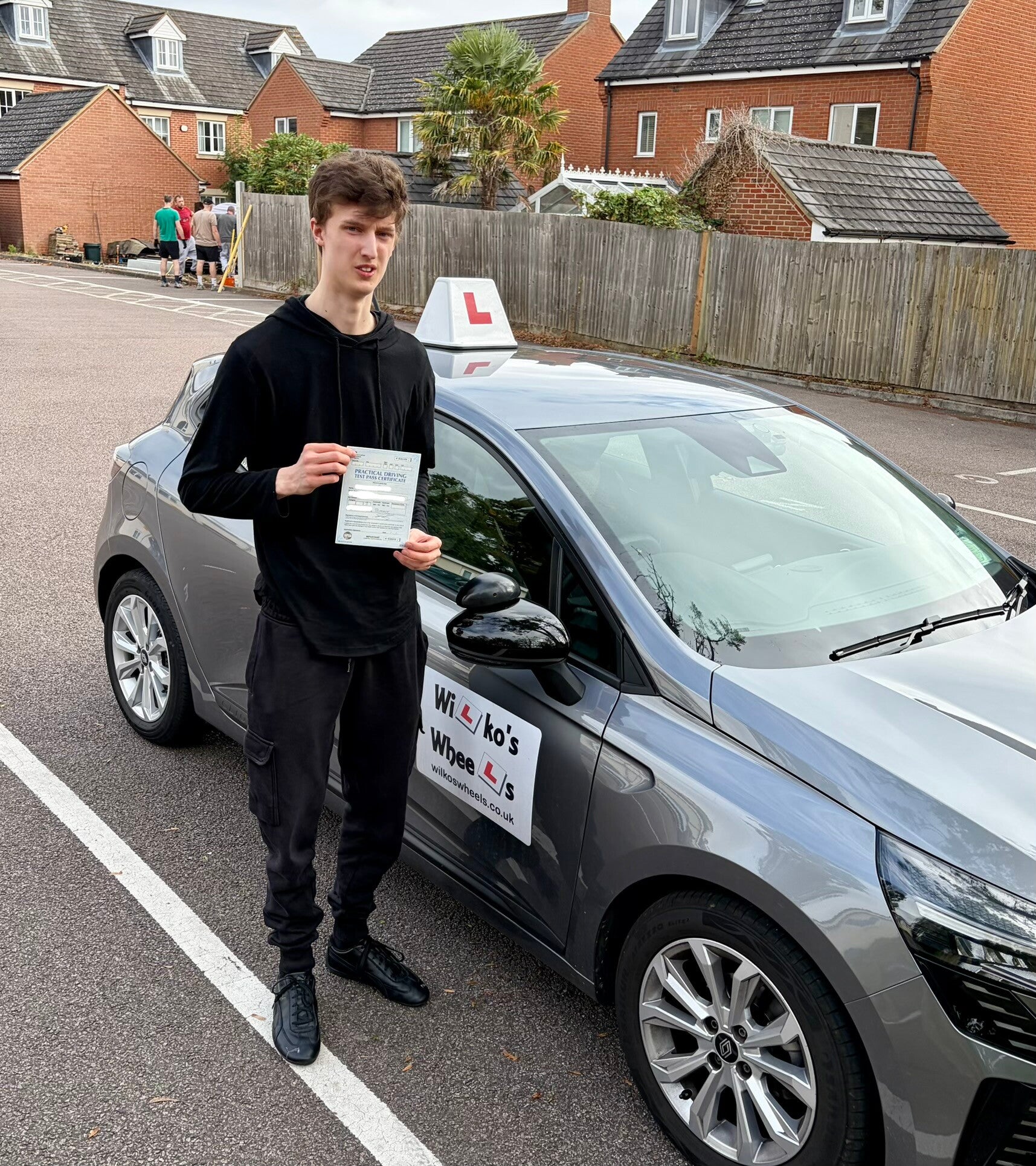 A happy pupil who passed their driving test with David at Wilkos Wheels Driver Training
