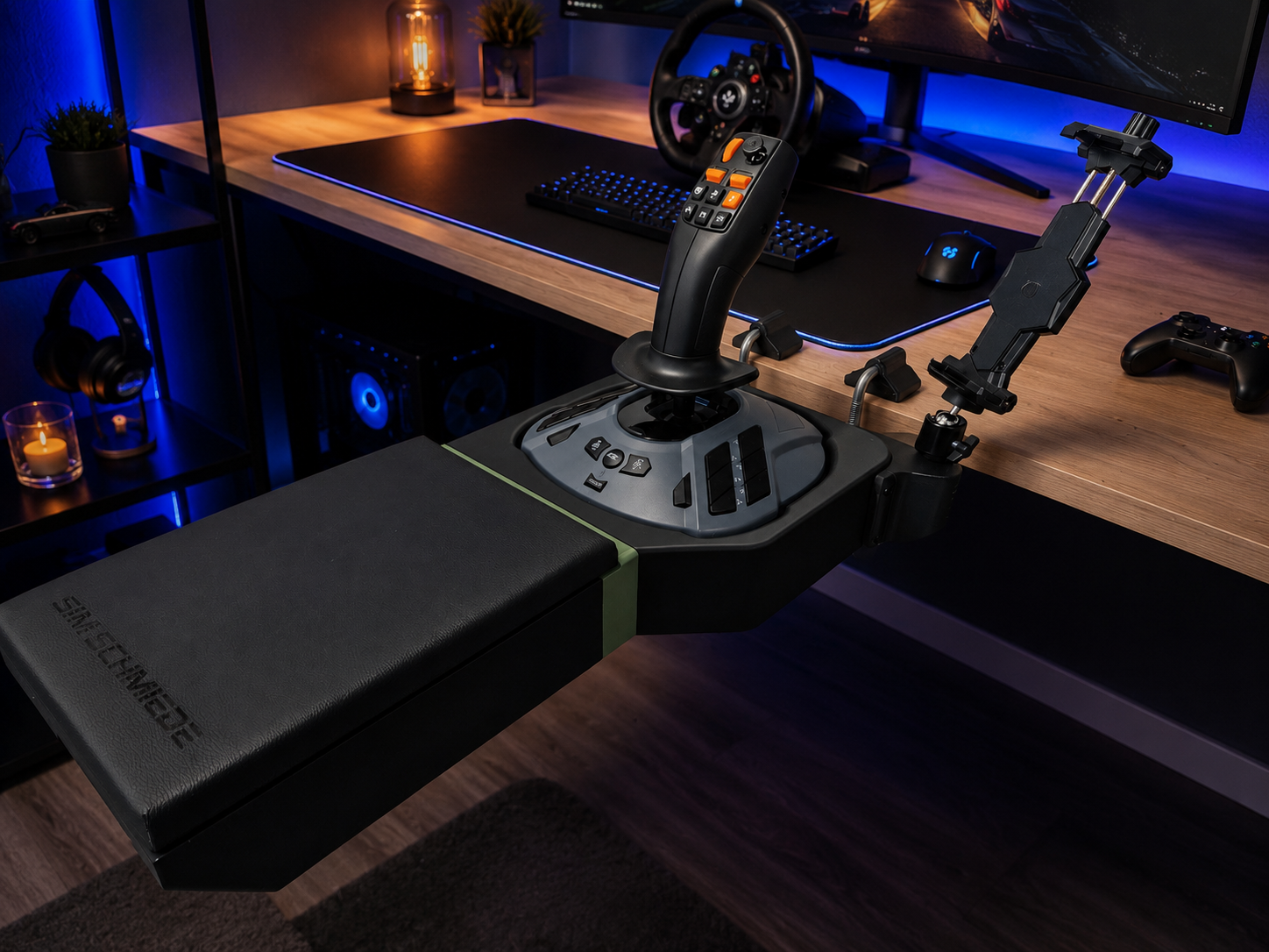 SIM SCHMIEDE Seitenkonsole für den Thrustmaster SimTask FarmStick